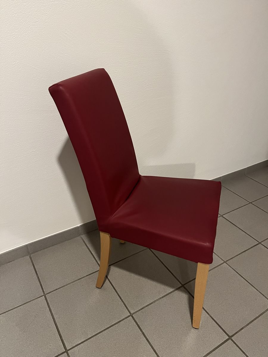 Sedie: Stuhl mit Lederbezug und Holzbeinen – Usato da Lenz venduto da Klimbim7083 1