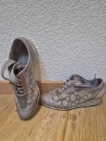 Grifone Sneaker mit Keilabsatz Lack/ Leder Perforiert Gr. 38