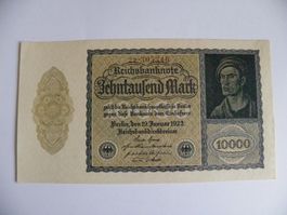 Reichsbanknote 10'000 Mark 1922, Inflationszeit, Unzirkulier
