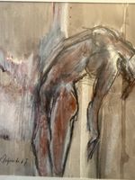 DELPRETE Michel. Belle aquarelle de 1957