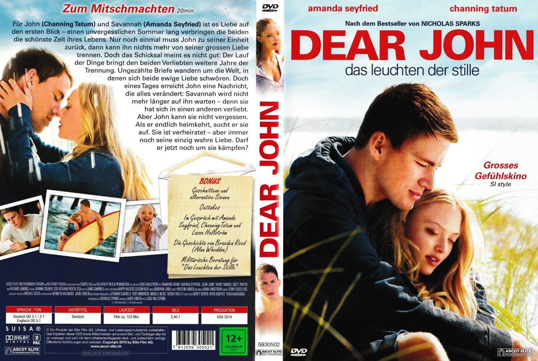 Tutti i DVDs: DVD - Dear John - Das Leuchten der Stille – Usato da Langnau am Albis venduto da MediaRescuerKeLoX