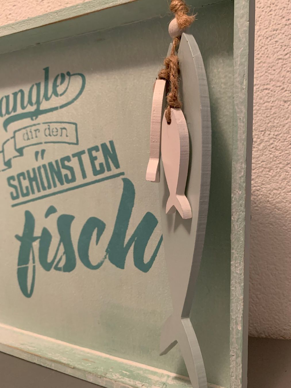 Insegne: angle dir den schönsten Fisch, 3D-Schild,  handmade, unikat – Nuovo (secondo la descrizione) da St. Gallen venduto da Miousch 3