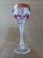 🍷 Bleikristall, Val Saint Lambert, Handgeschnitten,19 cm ,