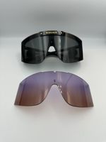 Versace Sonnenbrille Oversize Schwarz mit Wechselgläser 