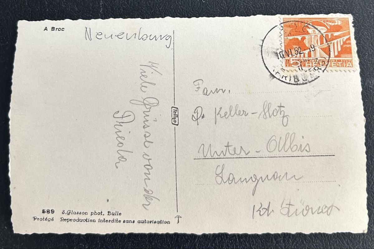 Cartes postales: Broc FR Hotel Bellevue  – D'occasion à Horw par Tellbub 1