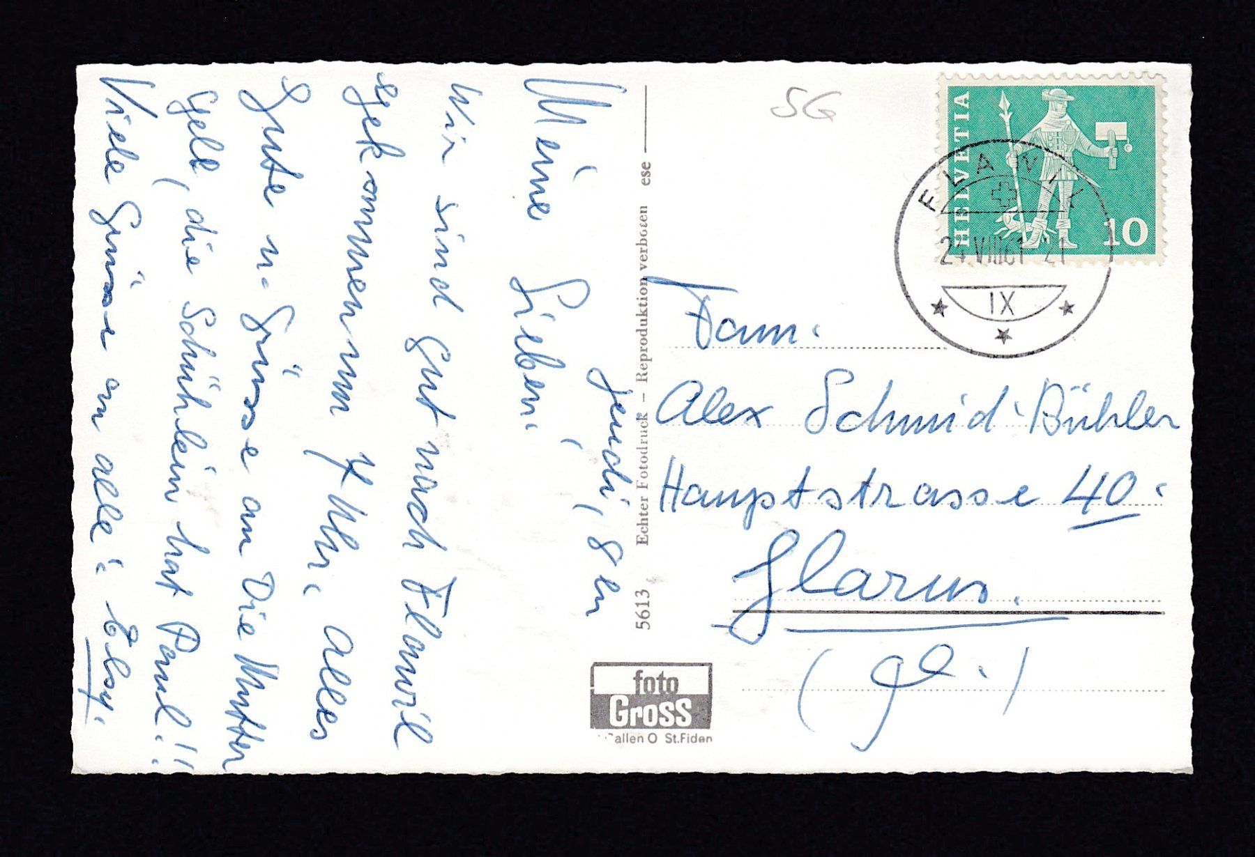 Cartoline postali: FLAWIL – Usato da Reiden venduto da cinfis 1