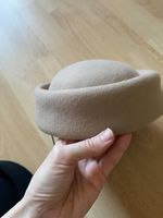 Wollhut beige Hut Pillbox hat