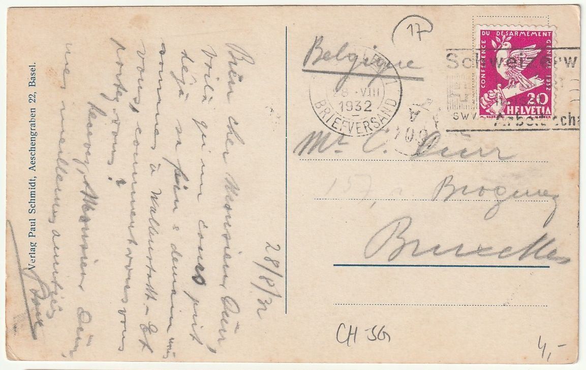Cartoline postali: Foto-AK St. Gallen 1932 – Usato da Fislisbach venduto da Zigzag12 1