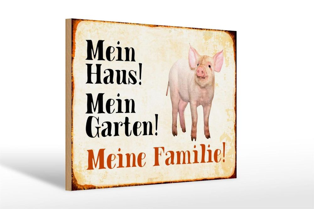 Schatzmix Blechschild 'Mein Haus! Mein Garten!' – 20x30 Cm, Aus Stahl | Wanddeko, Türschild Oder Gartendeko Im Retro-Design