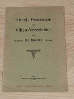Alte Broschüre Hotel Pensionen Villen Verzeichnis St Moritz 