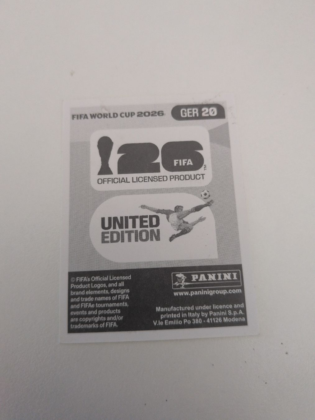 Panini Sammelbilder & Trading cards: GER 20 – Gebraucht aus Wermatswil von oo8 1