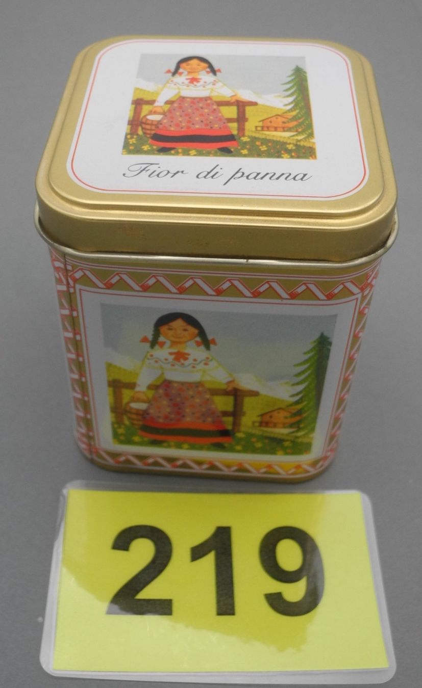 Barattoli: Vintage Blechdose  Dose Bauernmädchen, Nr. 219 – Usato da Kottwil venduto da Crazyrolf