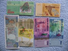 Münzsammlung: 6 Banknoten aus Afrika,  Zustand Unzirkuliert