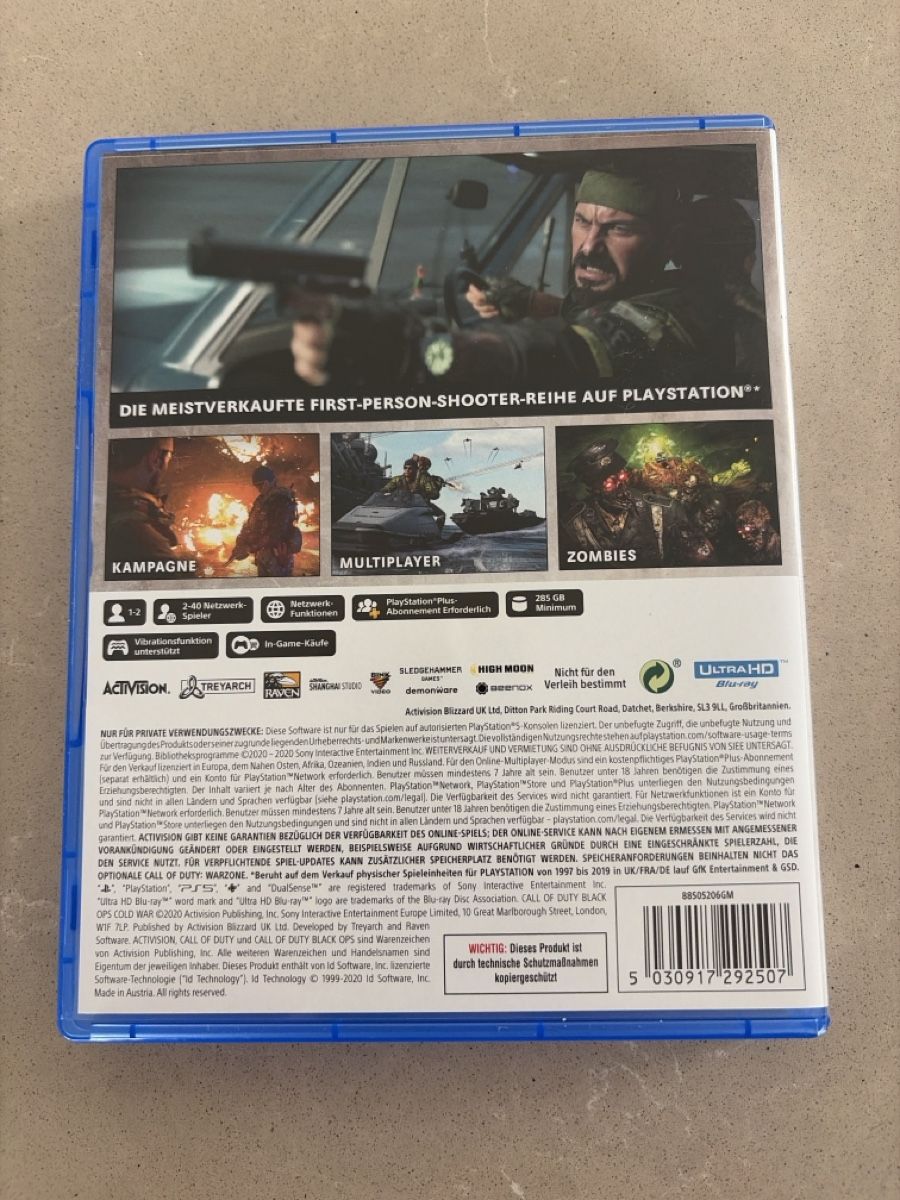 Giochi: Call of Duty Black Ops Cold War PS5 – Usato da Au ZH venduto da eac_gm25 1