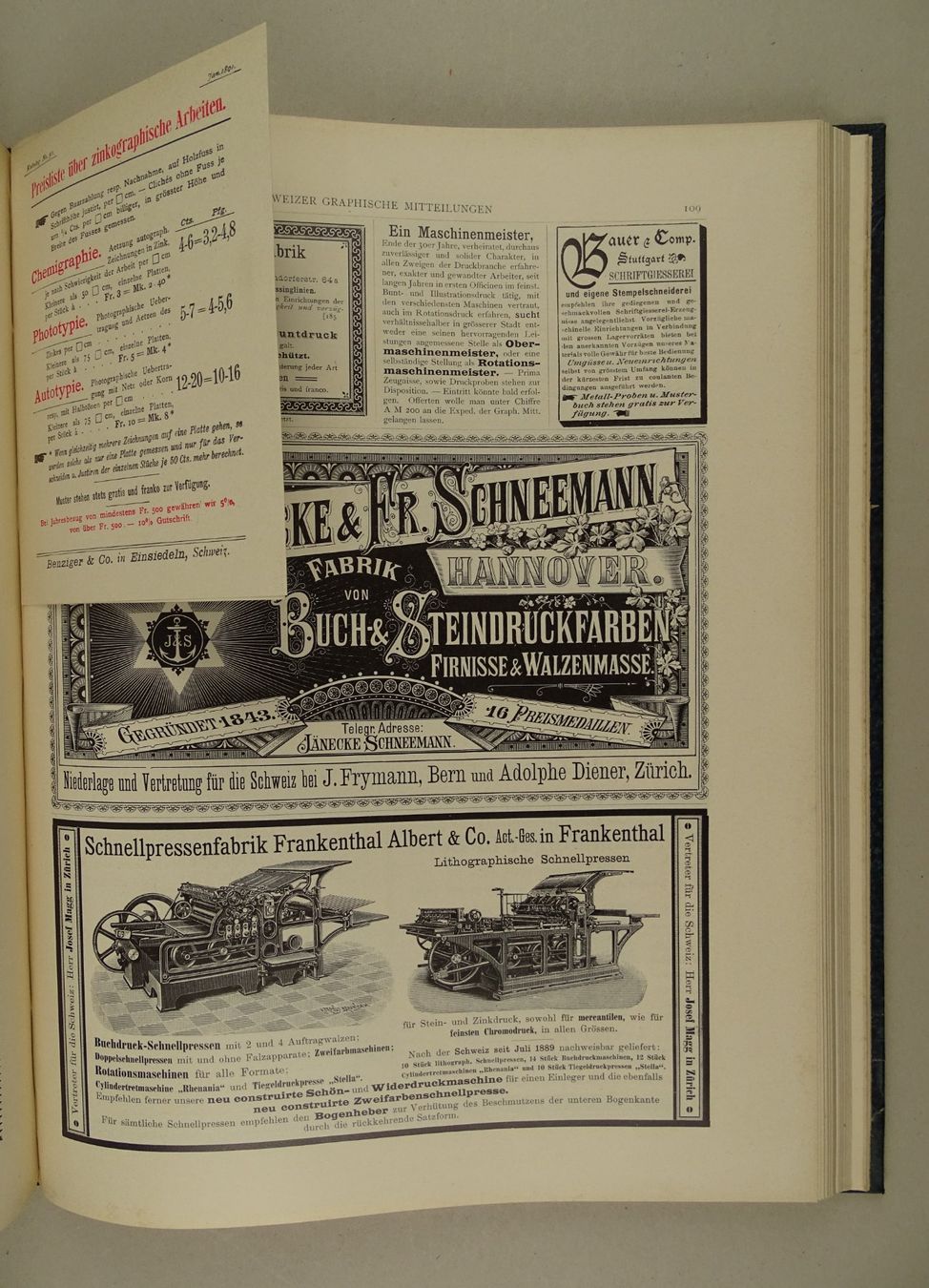 Libri: SCHWEIZER GRAPHISCHE MITTEILUNGEN 1892 – Usato da Grüningen venduto da Kartensammler 5