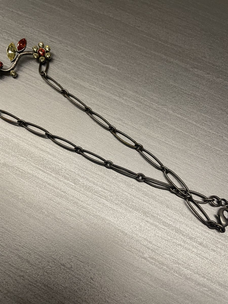 Colliers: Blüten Collier Strass Vintage Dirndl Kette romantisch – D'occasion à Heitenried par Steffundsasch 3