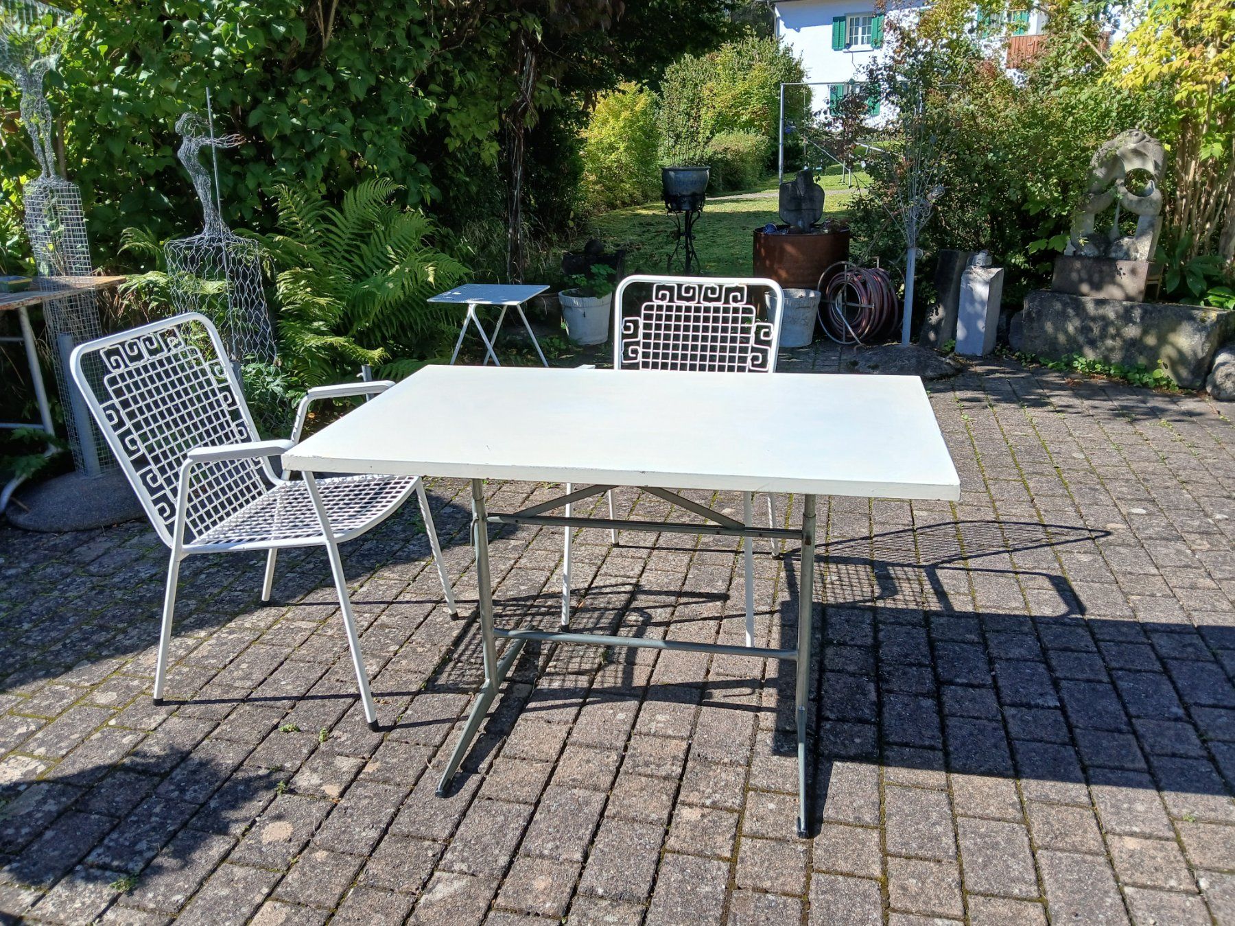 Tavoli: Gartentisch 70er Jahre weiss gestrichen – Usato da Zumikon venduto da Vollvintage 3