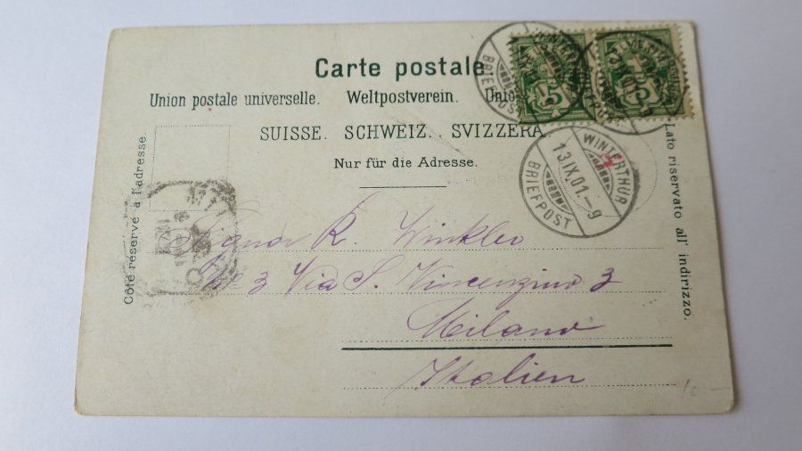 Cartoline postali: Winterthur / ZH - Technikum - 1901 – Usato da Jona venduto da centumprata 1
