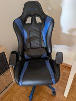 Gaming Chair black blue slightly damaged condition