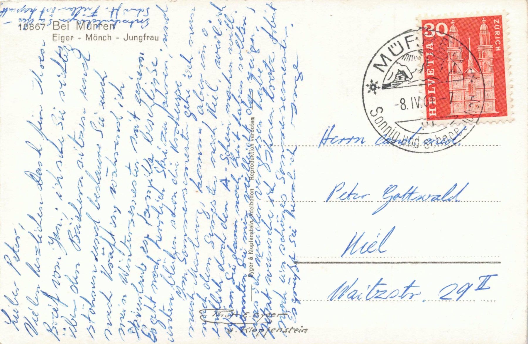 Cartoline postali: Bei murren – Usato da Biasca venduto da Blenio71 1