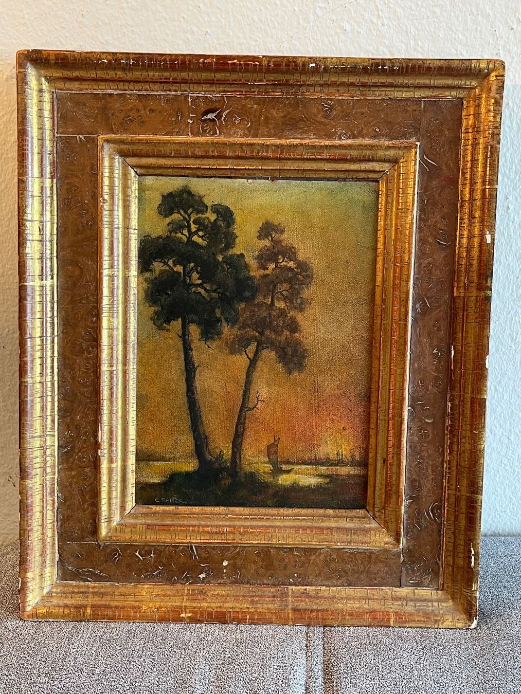 Dipinti: EMIL SAUTER 1948 Original Gemälde – Usato da Basel venduto da PAUL_ART 1