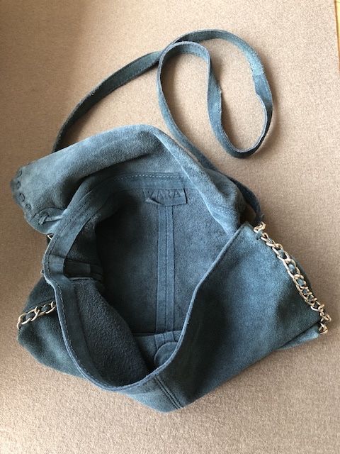 Zara Borse da donna: Umhänge Tasche petrol – Usato da Bennau venduto da Fury3 2