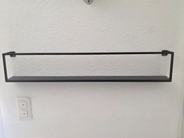 Wandregal Metall schwarz rechteckig neuwertig