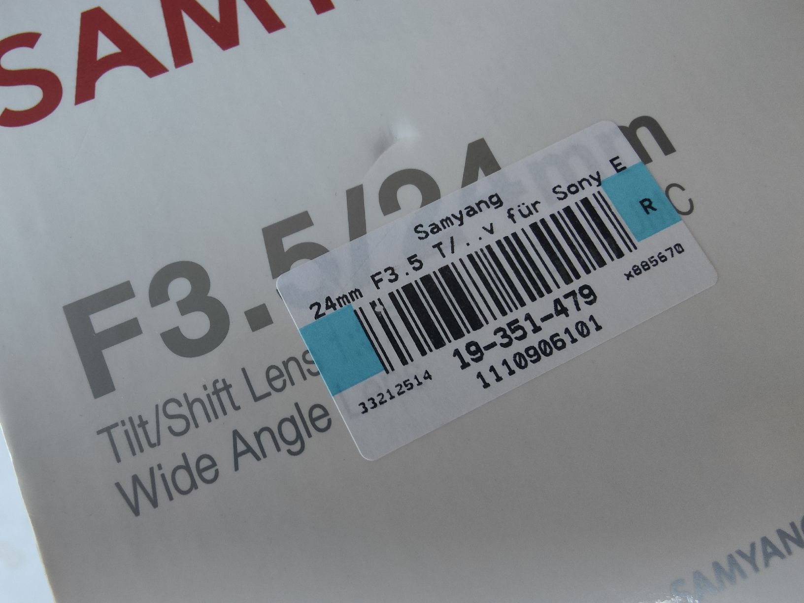 Samyang Objektive: Sony E Samyang PC Tilt Shift Objektiv 24mm – Neu (gemäss Beschreibung) aus Marbach LU von VWT4Syncro 2