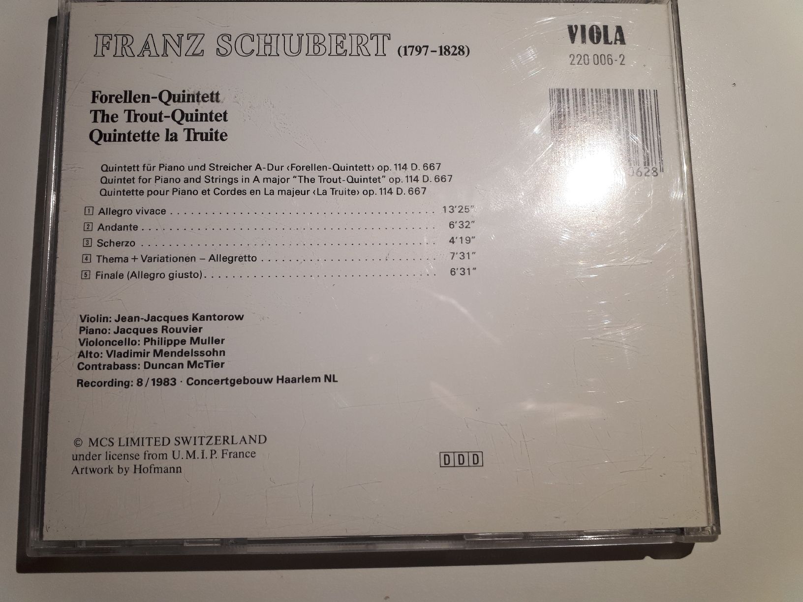 CD: Schubert: Forellenquintet – Usato da Dietikon venduto da Buchantiqdietikon 1