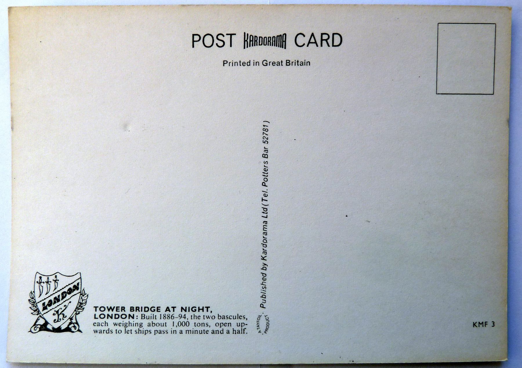 Cartoline postali: London Tower Bridge Kardorama Postkarte – Nuovo e nell'imballaggio originale da Mesocco venduto da Nugivendus 1