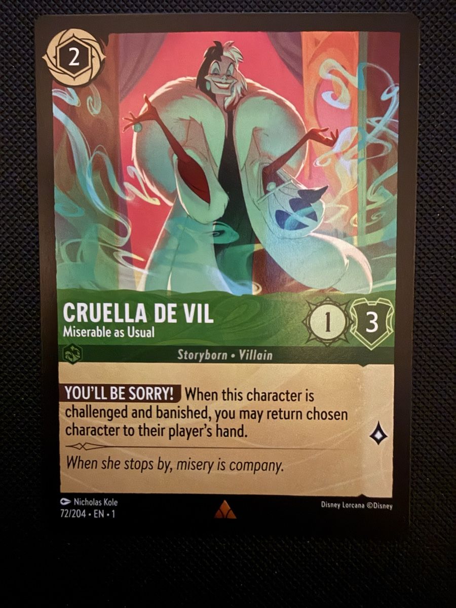 Disney Cartes à collectionner: Cruelle de Vil - Miserable as Usual – Neuf (Voir description) à Allenwinden par nam_1988
