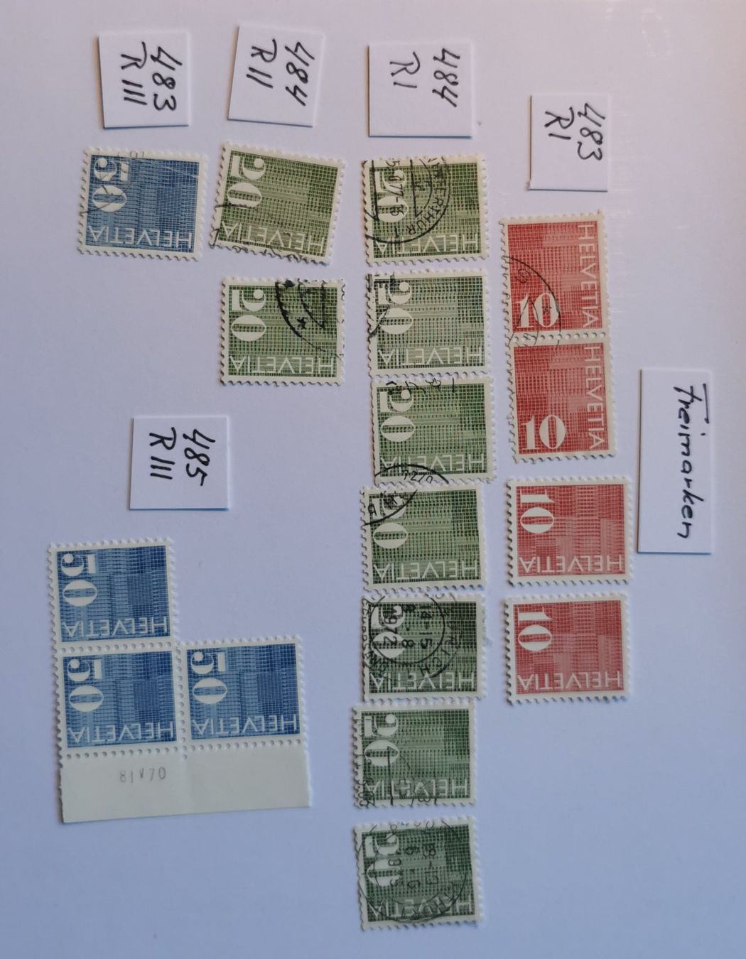 Tutti i francobolli: RM 1970 – Usato da Aadorf venduto da Chnorli-Furz