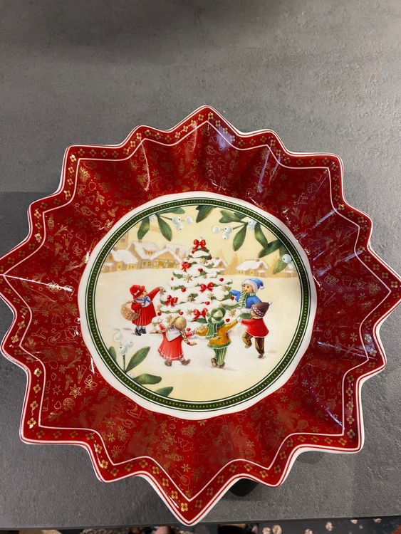 Assiette De Noel Porcelaine Gateau De Noel Panettone - Gianduia (noisette Et Chocolat), Lazzaroni Assiette Noël