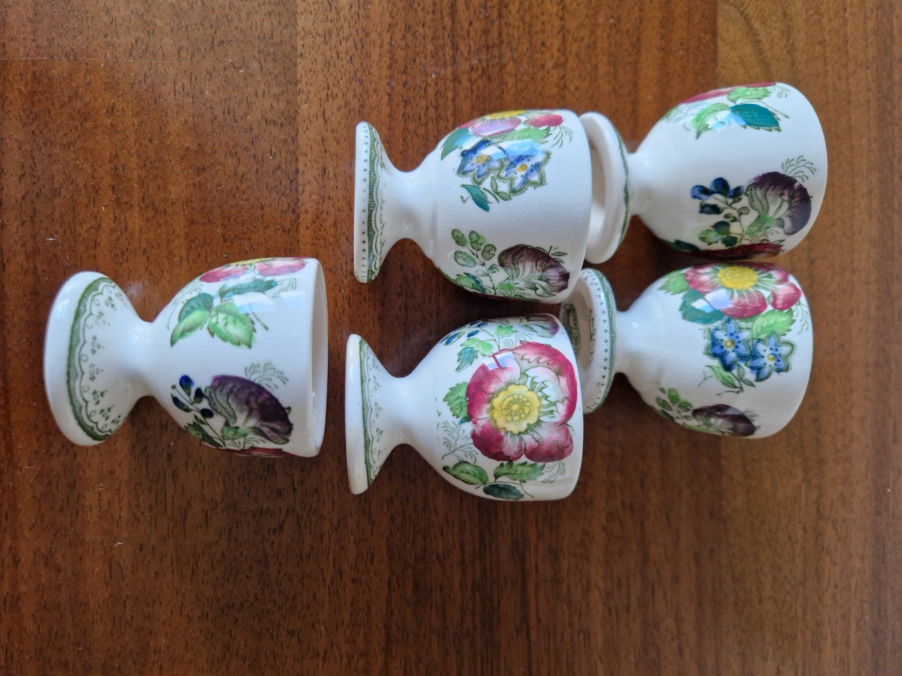 Altre Stoviglie: 5 Eierbecher / Egg Cups Mason's Paynsley – Usato da Bern venduto da Antikbatik 5