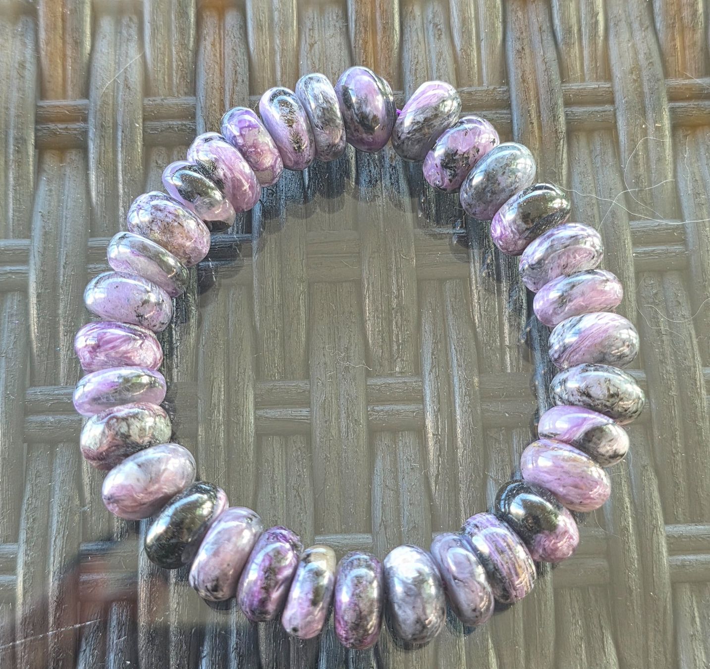 Mineralien & Heilsteine: 💜✨ Charoit Pi Scheiben Armband C ✨💜 – Neu und originalverpackt aus Matzingen von Shay_Crystalz