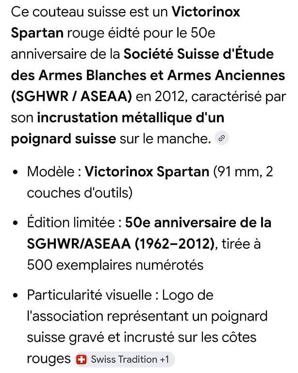Coltelli tascabile: Couteau Victorinox – Nuovo e nell'imballaggio originale da La Chaux-de-Fonds venduto da Riquet2300