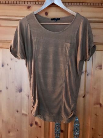 TALLY WEIJL T-SHIRT / COGNAC - BRAUN / GRÖSSE XS - NA