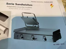 Grill plancha snacker à monter sur plancha 
