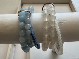 WIE NEU -  Achat-Kristall Armband Sets - 2er Set