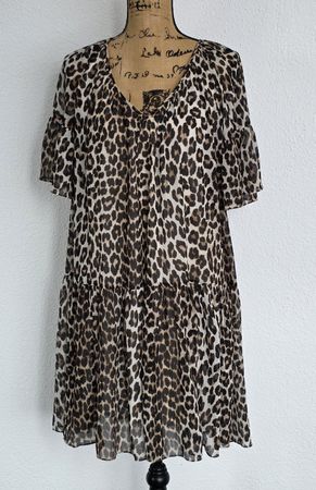 H&M Kleid Gr. M, Leo Muster, Top Zustand!