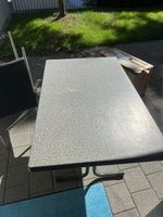 Klapptisch Werzalit grau rechteckig gebrauchter Zustand