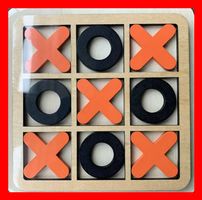 Tic Tac Toe Holzspiel Spielzeug Knobeln X O Kinderspiel Game