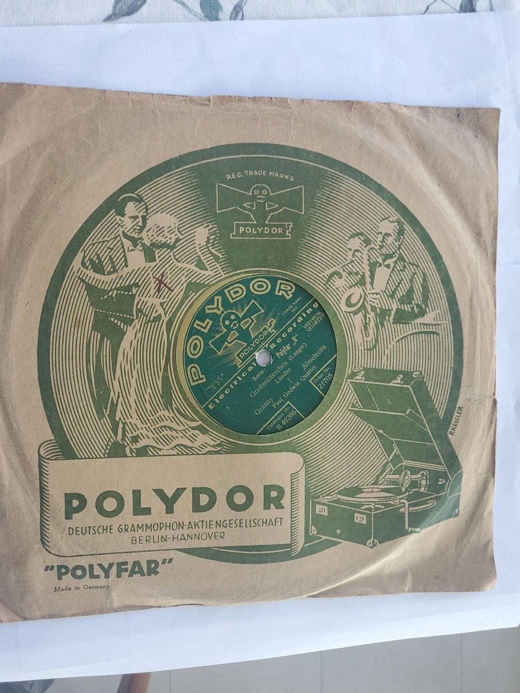 Schallplatten: Schellackplatte Polydor Gra. Abuelecita Paul Godwin Quartett – Gebraucht aus Unterägeri von 0alfa0 2