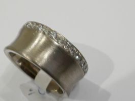 Weißgold Brillant Alliance Ring 18 Karat 12,7 gr.