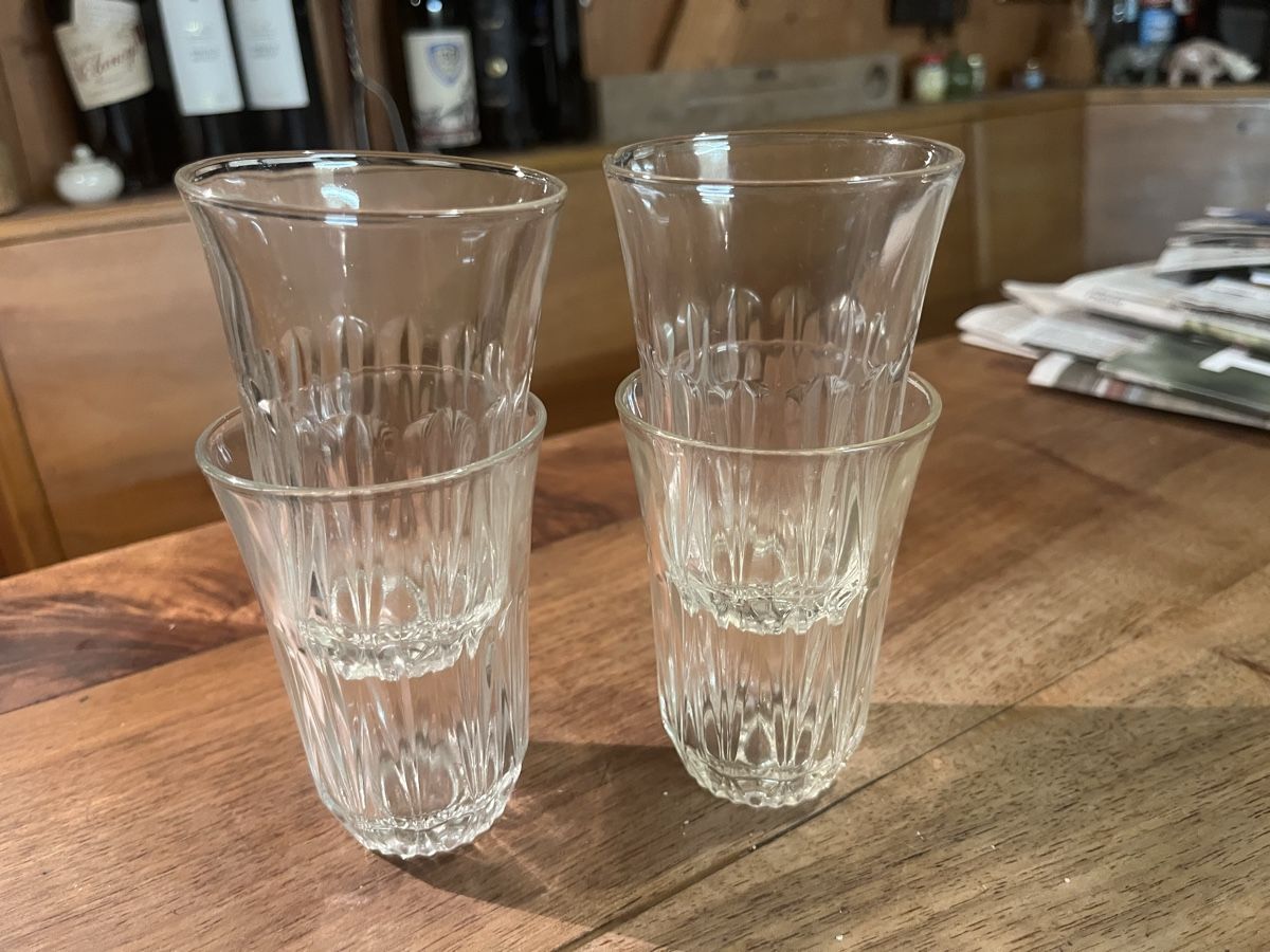 Bicchieri: 4 alte Wasser Gläser oder Weingläser oder Schnapsgläser – Usato da Wila venduto da Fritz-Wila 1