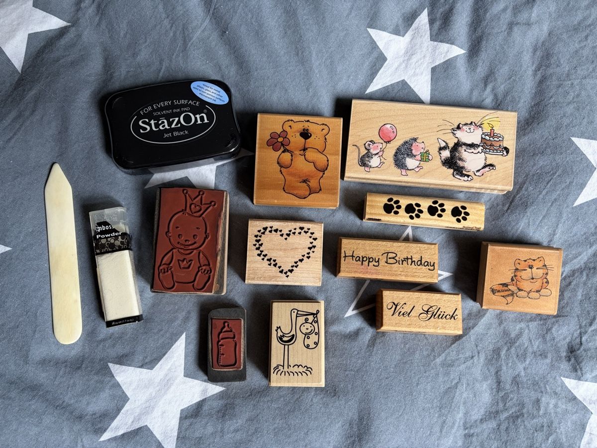 Kit bricolage: Embossing Stempel Set, Schrumpffolien – Usato da Regensdorf venduto da Candyqueen 1