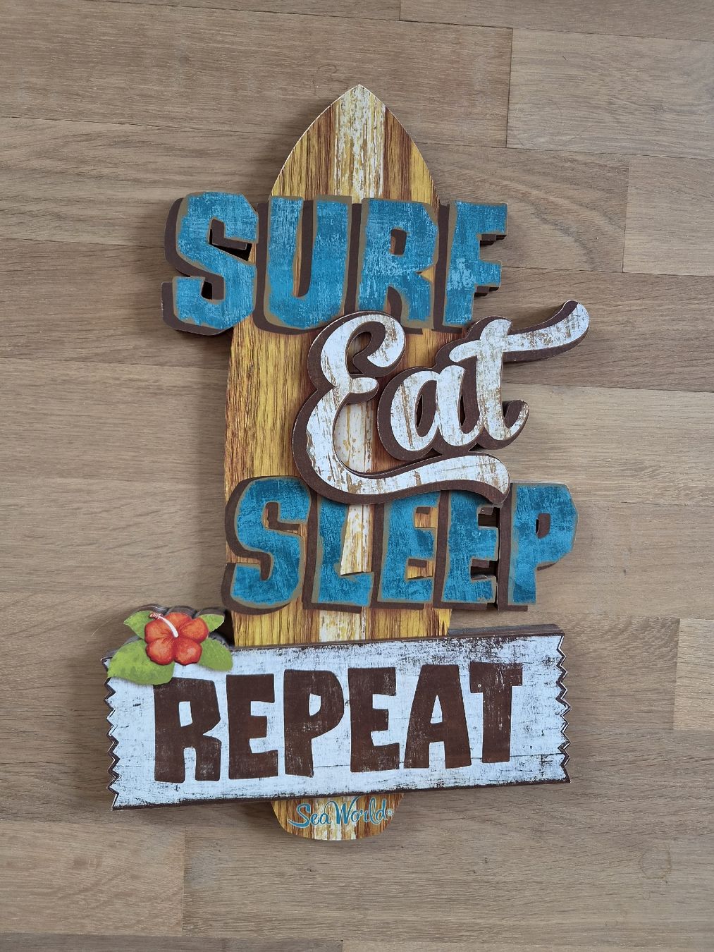 Tutte le decorazioni: Wanddekoration Surf Eat Sleep Repeat Holz – Usato da Wallisellen venduto da soat