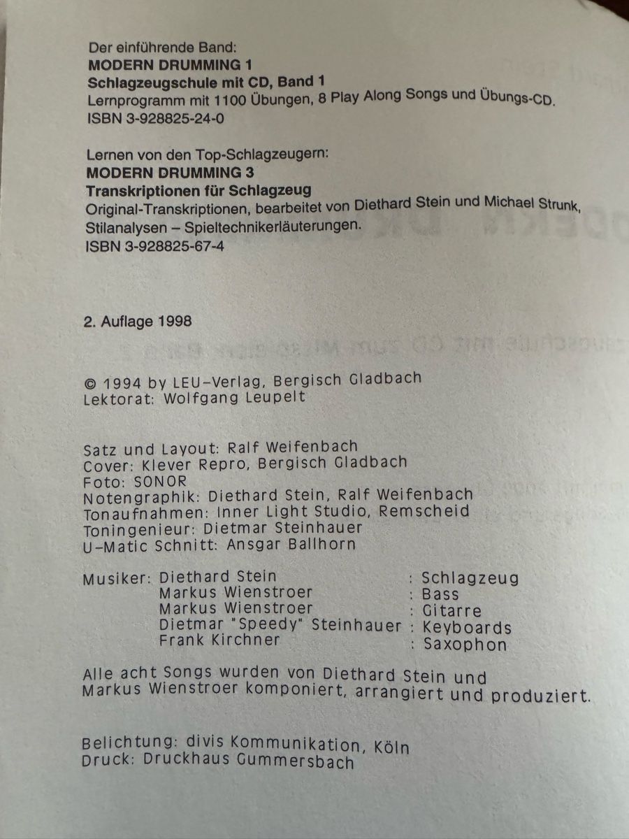 Bücher: Modern Drumming 2 – Gebraucht aus Gebenstorf von Ohrwurm76 1