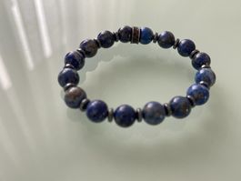Lapislazuli Armband mit hematit