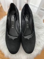 Schwarze Gabor Pumps Wildleder Gr. 4 1/2  sehr bequem